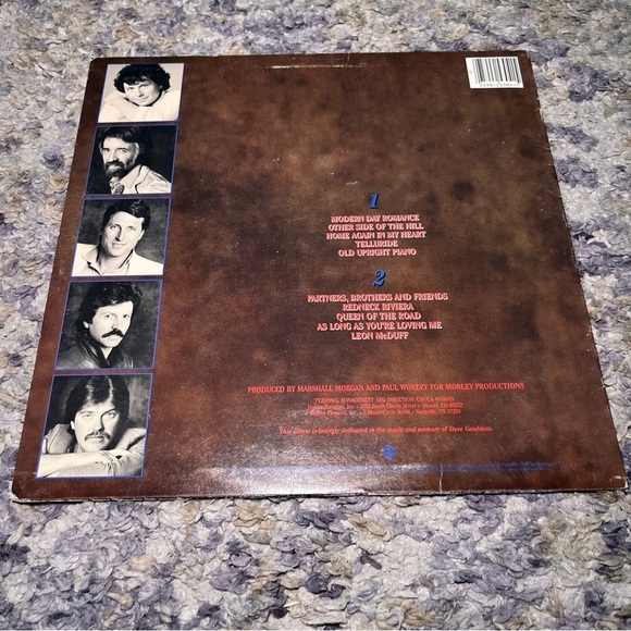 Nitty Gritty Dirt Band with their 1985 LP "Partners, Brothers & Friends." Record - Picture 2 of 9